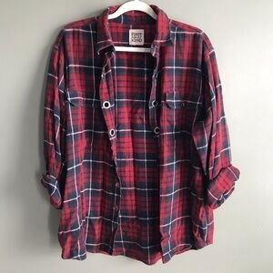LF Furst of a Kind grommet plaid flannel jacket